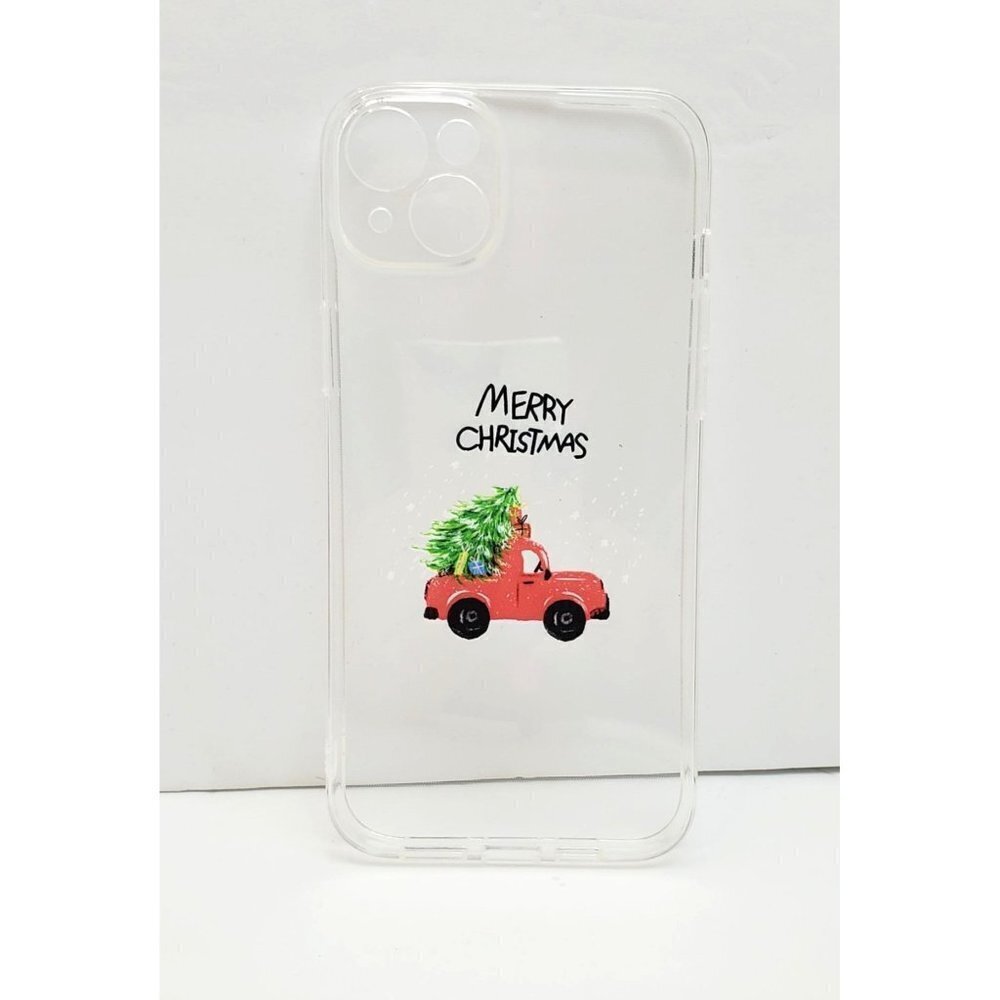 Iphone 14 Plus Christmas Tree Red Truck Merry Christmas Phone Case Clear